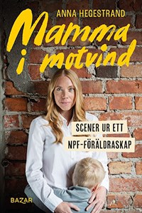 Bokomslag - mamma med barn framför tegelvägg.