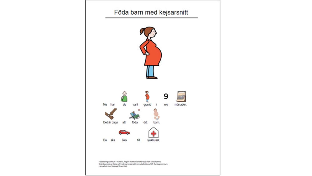 Bildstöd Föda barn med kejsarsnitt.