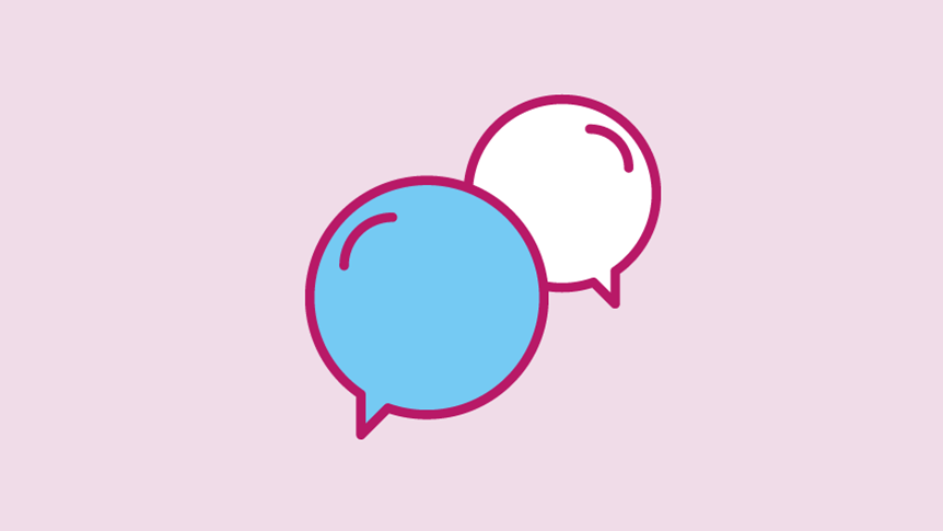 ikon som visar två pratbubblor