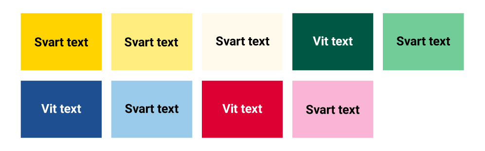 Färgkontraster enligt tillgänglighetskravet