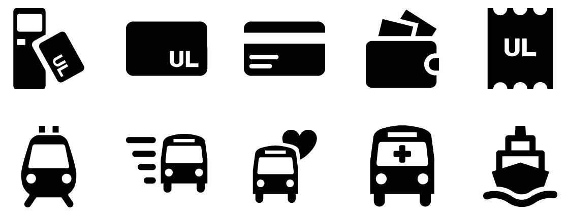 ULs olika ikoner