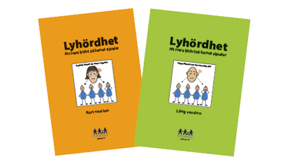 Framsidor på bildstödet Lyhördhet